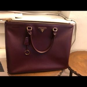 Prada Galleria Maxi Saffiano leather bag eggplant
